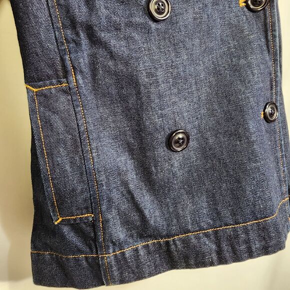 The Limited Womens Jacket Denim Jean Small Double Breasted Blue Cotton Casual - Picture 6 of 8